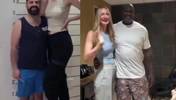 确实高啊！🙊奥胖会见世界上最高职业女模特叶卡捷琳娜&middot;利西娜