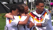 德国2-1再次领先美国！哈弗茨禁区内做球，萨内跟进打门得手！